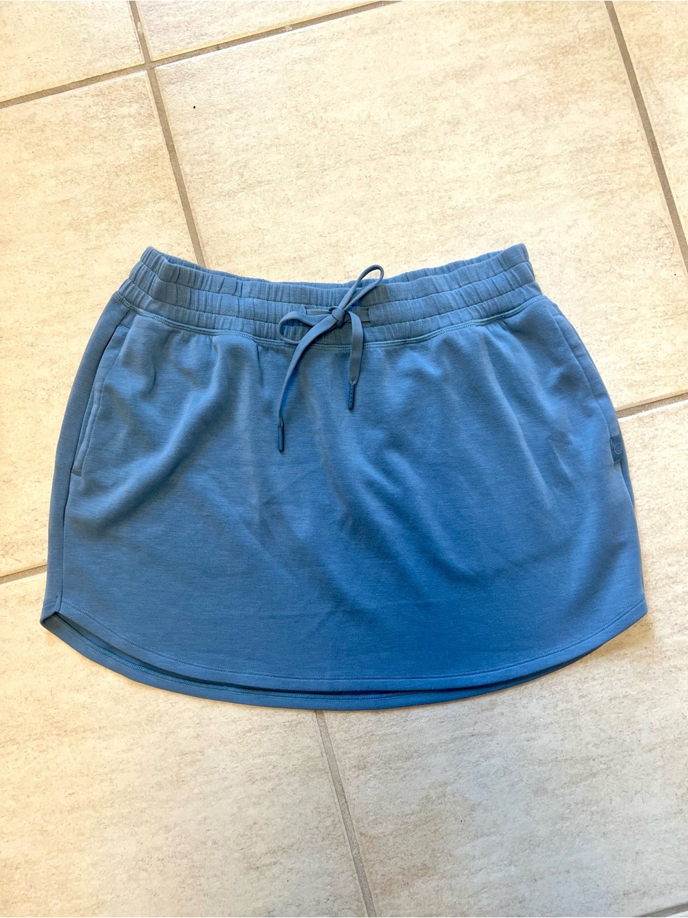 Gilly Hicks Blue Drawstring Casual Mini Skirt